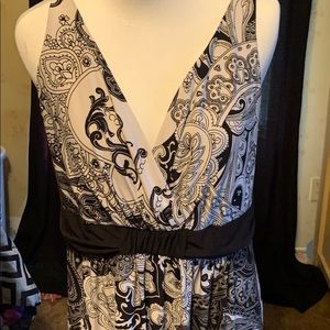 Soma size large black and white maxi dress